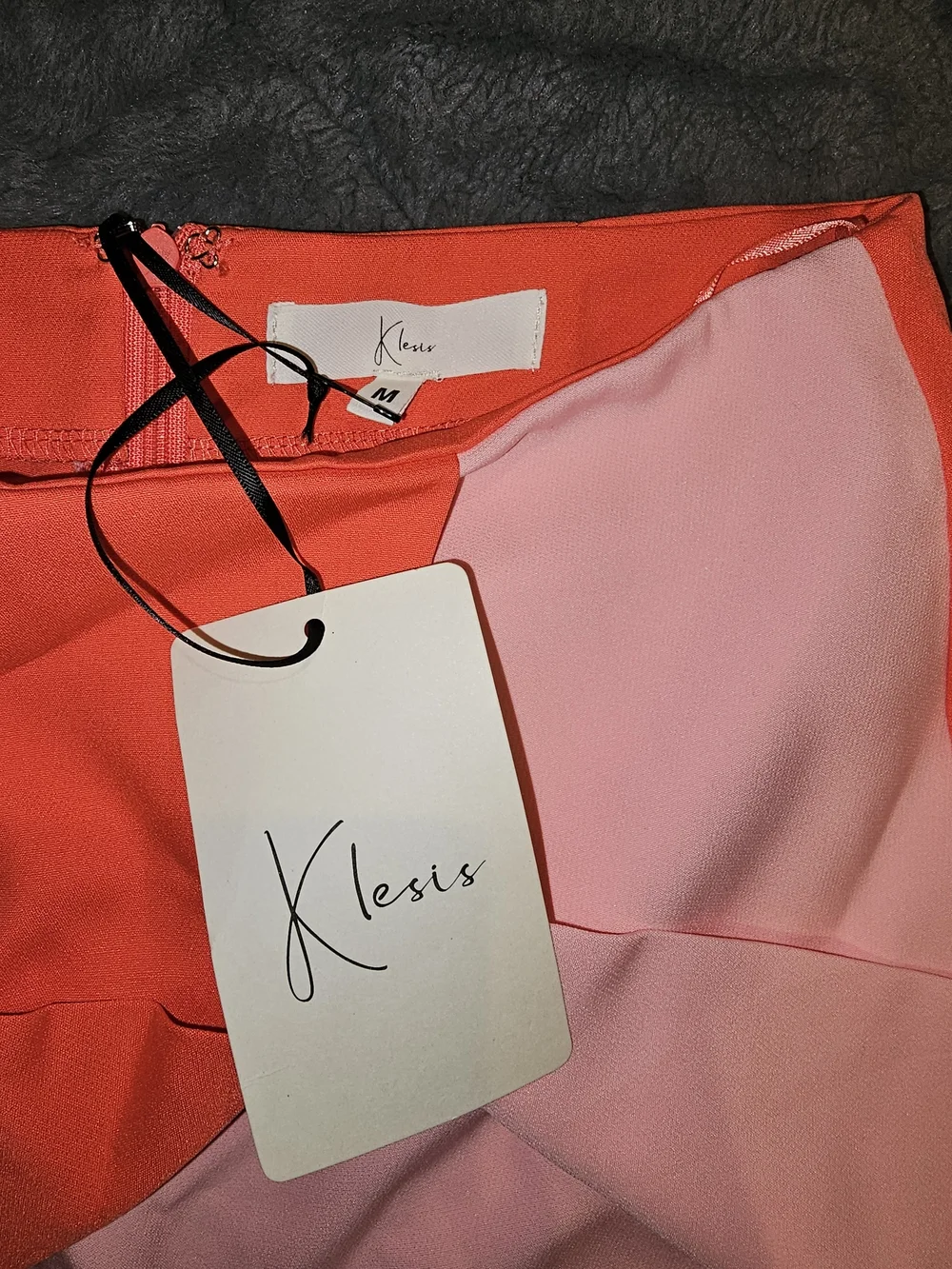 NWT Klesis Colorblock Red and Light Pink Skort